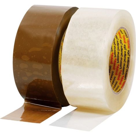 Ruban adhésif polypropylène silencieux Scotch® 3M 313 TRANSPARENT 48mmx100m - COLIS 36 ROULEAUX (1/2)