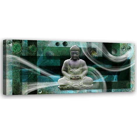 Tableau sur toile Statue de Bouddha abstrait 90x30 (1/5)