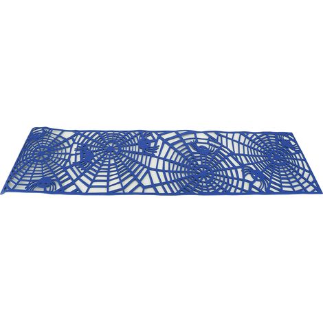 Nappe rectangulaire ajourée, chemin de table pour mariage et décoration intérieure, bleu foncé (1/5)