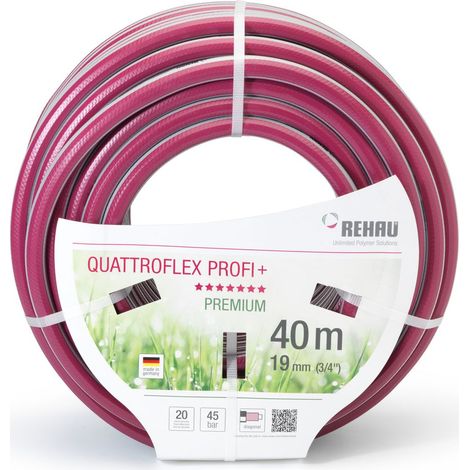 Gartenschlauch 40 m 3/4" mit 24-fädige Diagonalarmierung "Quattroflex Profi +"