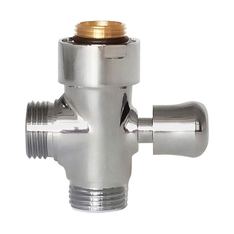 DEVIATORE TONDO IN OTTONE CROMATO PER COLONNA DOCCIA- Cromo- DAMAS- pezzi 1 (1/2)