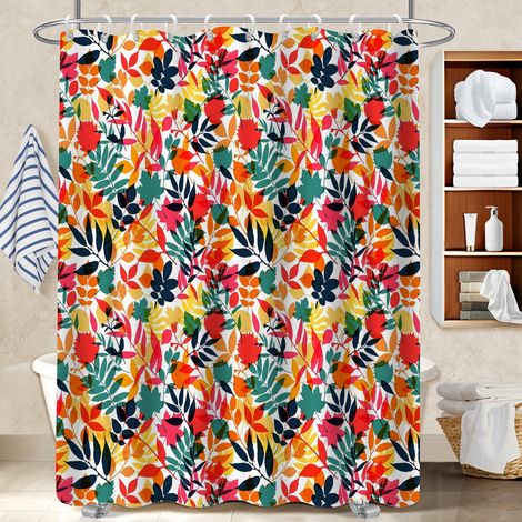 Rideau de douche imperméable en polyester 180x180 souple cache baignoire pour jeune couple emménageant (1/5)