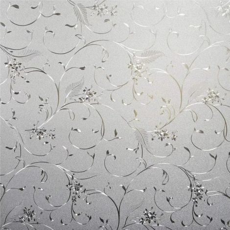 Sichtschutzfolie, Rankenmuster, elektrostatische Fensterfolie, 45 x 200 cm (1/4)