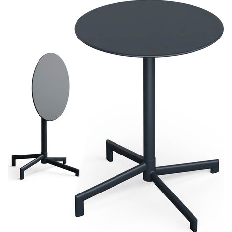Blumfeldt Wetterfester Gartentisch & Campingtisch - stabiler, rostresistenter Bistro-Esstisch für drinnen & draußen, langlebiges Design für Partys, Hochzeiten & als praktischer Stehtisch