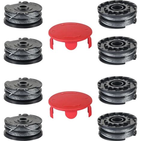 Bobine Fil Coupe Bordure pour Bosch AdvancedGrassCut36, ART 24 27 30 Rotofil, 8 Bobines et 2 Couvercles, Fil Débroussailleuse (1/5)
