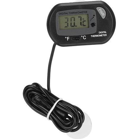Thermomètre numérique LCD pour aquarium avec capteur et contrôleur filaire, accessoires pour aquarium (noir) (1/5)