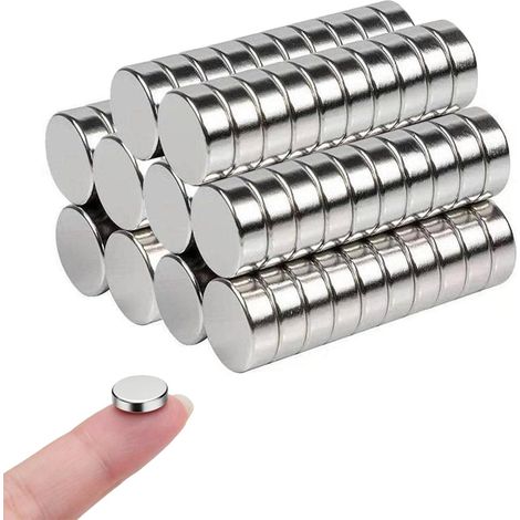 100PCS Petits Aimants de Réfrigérateur, Aimant Neodyme, Aimant Frigo Aimant Rond, Mini Aimants Puissants, pour Réfrigérateur,Images,Bricolage,Carte,Tableau Blanc (6x3mm 100Pcs) (1/5)