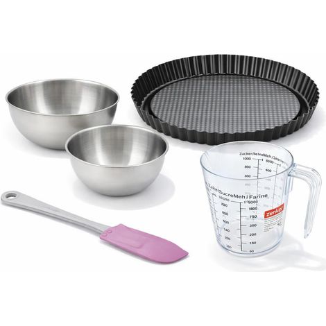 Set de 5 ustensiles de pâtisserie moule à gâteaux 2 bols spatule et verre mesureur Black metallic Black mettallic Zenker Black mettallic (1/5)