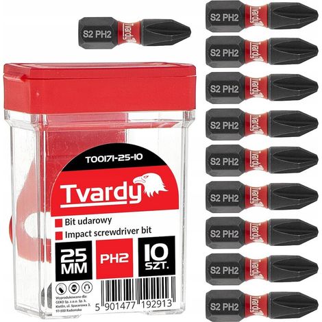 Set punte cacciavite Geko ph2 acciaio S2 25 mm 10 pezzi