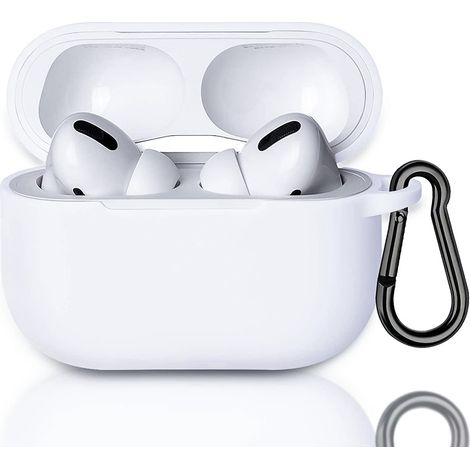 Cover custodia silicone bianco cuffie bluetooth 7cm porta auricolari flessibile (1/3)