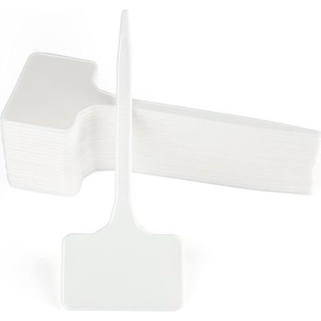 Pflanzenetiketten, 50 Stück Pflanzenstecker Pflanzenmarkierung Wetterfester Kunststoff 15 cm Länge Weiß (1/5)