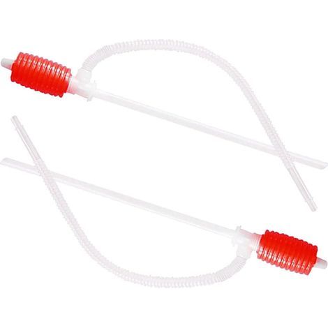 Pompe Siphon Manuelle pour Transfert de Carburant et Huile, Tuyau Réutilisable en Plastique, Design Manuel Polyvalent, 2 Pièces pour Voiture et Baril (1/5)