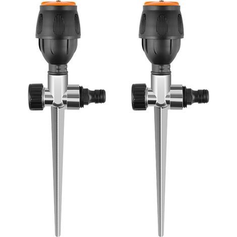 Lot de 2 Arroseurs à Engrenages, Arroseur Automatique à 360 Degrés pour un Arrosage Efficace de la Pelouse (1/5)