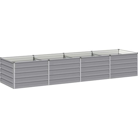 Jardin surélevé Gris 320 x 80 x 55 cm acier laminé à froid vidaXL
