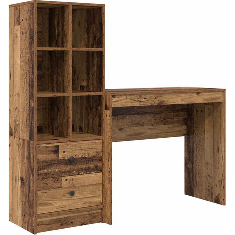 Maison Exclusive - Schreibtisch mit Schubladen mit Regal 2 pcs Al