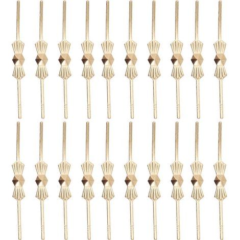 200 connecteurs métalliques pour lustres, fixations pour perles et cristaux, pièces détachées pour perles et nœuds papillon-4.50X0.50X0.50CM-Golden (1/4)