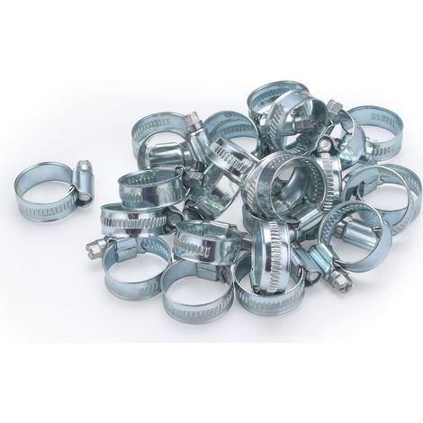Collier de serrage acier largeur 12 mm AROZ Ø16 à 25 mm x25 colliers (1/5)