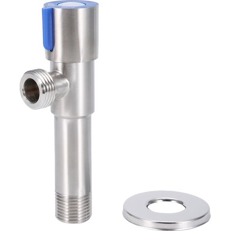 Robinet d'arrêt d'eau en acier inoxydable pour WC, bouilloire, vanne triangulaire G1/2" (1/5)