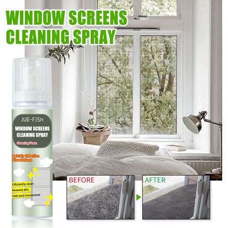 Fensterreinigungsspray, kraftvoller Flecken- und Fettentferner für saubere Fenster und Fliegengitter, hinterlässt sie strahlend sauber mit Schaum – 100 ml -- BIEMMEDUE (1/5)
