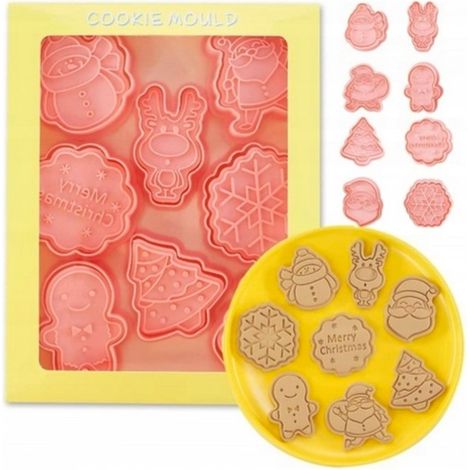 Weihnachtsplätzchenformen und Lebkuchenausstecher, 8er-Set
