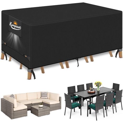 Gartenmöbel Abdeckung 213x132x74cm, 900D Oxford Wasserdicht, Winddicht, UV-Schutz (1/5)
