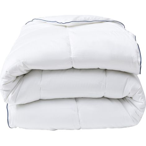 Piumino bambino antiacaro temperato - 140 x 200 cm - Fodera in satin 120 fili/cm² - Imbot. 300gr/m² - Bianco blu - PRESTIGIA di Palacio