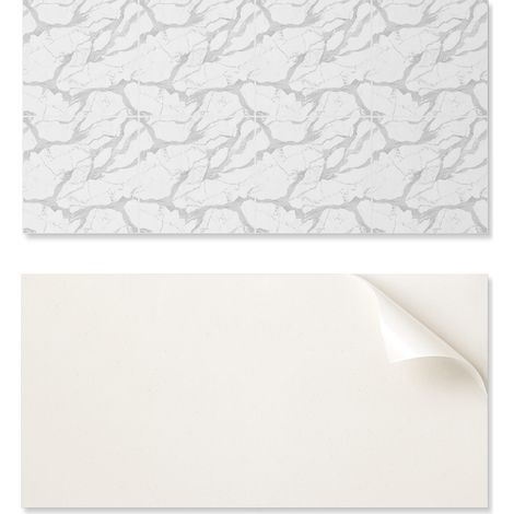 Azulejos de vinilo est茅ticos para pared con estampado de m谩rmol veteado, 10x40x20 cm.