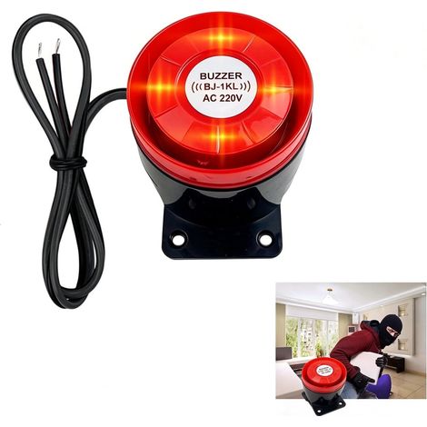 Sirène Extérieure 220V 120 DB – Alarme Domestique Filaire avec Flash Rouge Puissant – Sécurité Maison, Entrepôt, Balcon, Chantier – Compatible Systèmes GSM (1/5)