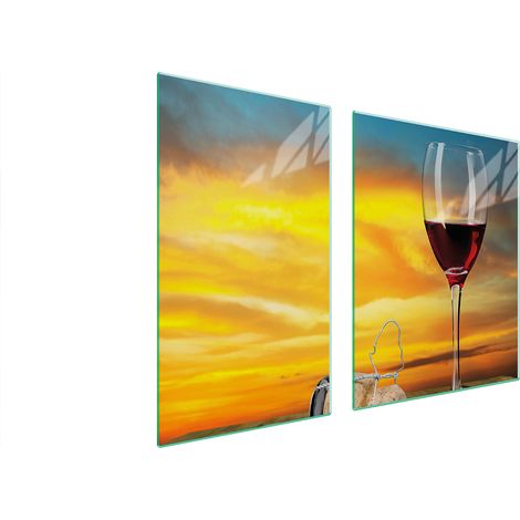ASSIETTE EN VERRE et PLANCHE À DÉCOUPER 100x52 VIN (1/5)