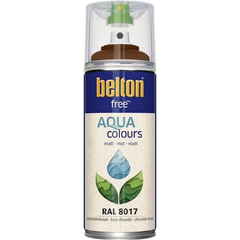 belton free Lackspray AQUAcolours 400 ml schokobraun matt Wasserlack (1/2)