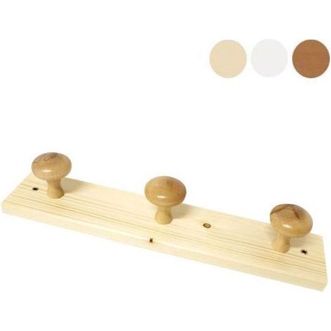1PZ APPENDIABITI IN LEGNO 2 POSTI NOCE - cm.9x29 (1/3)