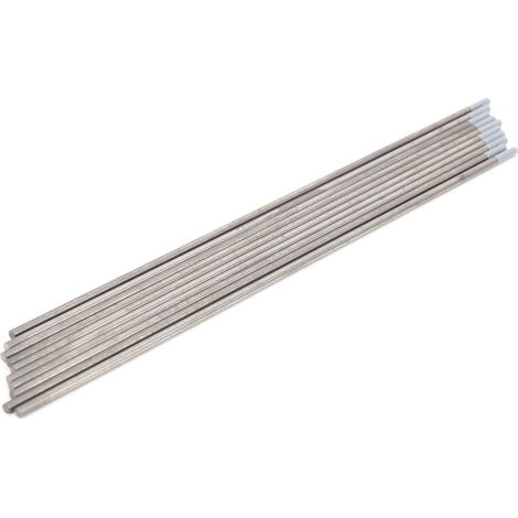 10 Cer-Wolfram-Nadelelektroden für das WIG-Argon-Lichtbogenschweißen, grauer Kopf WC20, 2,4 x 175 mm (1/5)