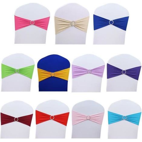 Lot de 50 PCS Noeud Papillon de Chaise Noeud Decoration pour Mariage Banquet (Vert) (1/2)
