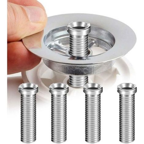 Vis de fixation pour crépine d'évier - Acier inoxydable Facile à installer - Cuisine et restaurant - Lot de 4 M12 (1/4)