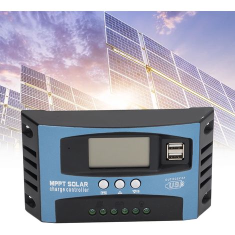 12/24V Solarmodul-Laderegler, MPPT-Laderegler, Wechselrichter, Ladegerät, Dual-USB-Regler, 60A Photovoltaik-Laderegler (1/5)