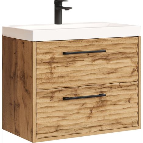 Badplaats Set Mobili Bagno Etna 01 60 cm - Rovere - Mobile con Lavabo (1/5)