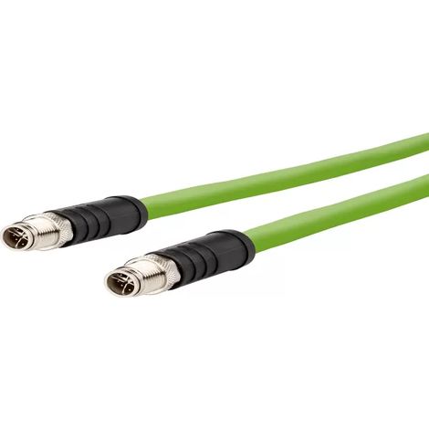 Metz Connect 142M6X11020 M12 Patchkabel CAT 6a SF/UTP 2.00 m Grün PUR-Mantel, Säurebeständig, Ozonbe (1/2)