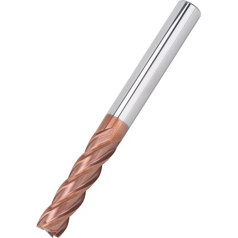 Fraise à lamer en carbure monobloc 4 dents pour aluminium, outil CNC 10x100x10D, coupe précise et durable (1/5)