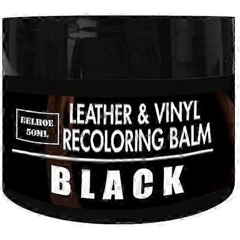 Baume recolorant pour cuir. raviveur de couleur pour cuir. rénovateur de cuir pour canapés. baume recolorant pour cuir et vinyle (noir) (1/5)