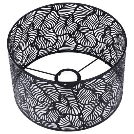 Abat-jour moderne en fer 25 cm – Hauteur 16 cm – Diffusion douce de lumière – Compatible E14 et E27 – Installation facile (1/5)