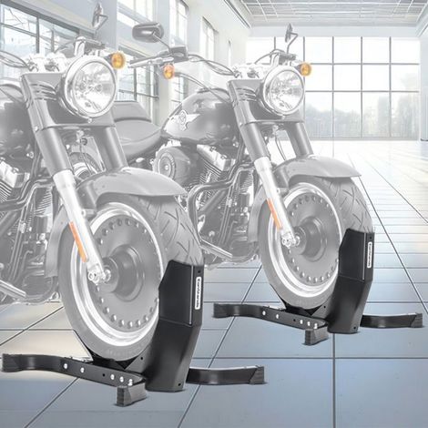2x Cavalletto per moto Easy Plus Supporto per moto fino a 21 pollici ConStands nero