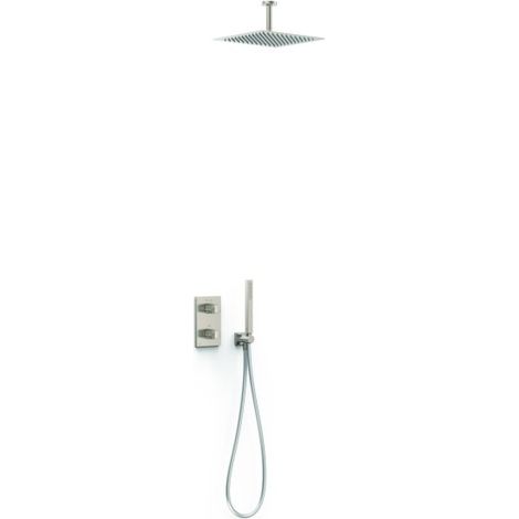 Kit robinet thermostatique encastré 2 voies pour douche Therm-box Acier - TRES 21135003AC