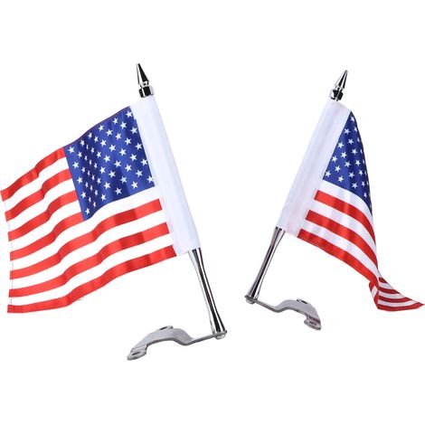 Kit de fixation pour mât de drapeau de hayon avec drapeau américain gauche et droit, remplacement pour Gold Wing Tour DCT 2018-2020 (1/5)
