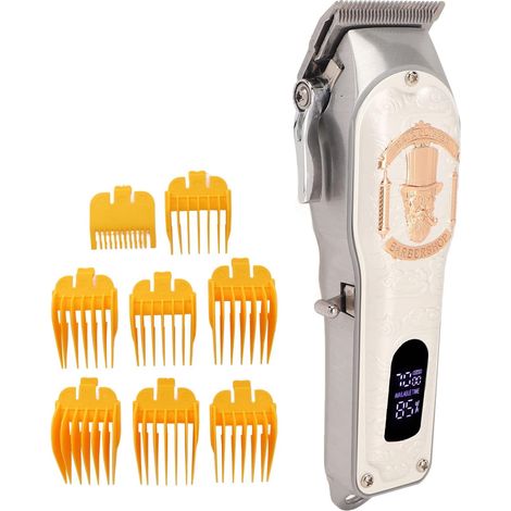 Tondeuse à Cheveux électrique Haute Puissance pour Hommes, Rechargeable avec Poignée Ergonomique, Lames en Acier Inoxydable et Faible Bruit, Idéale un Usage Domestique - (1/4)