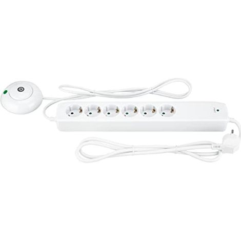 Rev Presa Multipla 6-Fold 1,5mt con Schalter Bianco (1/4)