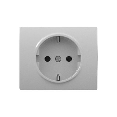 Tapa enchufe schuko 2P+TT ALUMINIO MERCURIO BJC IRIS 18724-MA (1/2)
