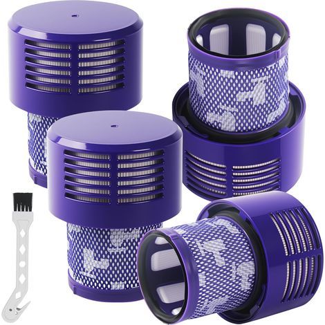 4 Pack Filter for Dyson V10, Washable Replacement Filter for Dyson V10 Absolute Cyclone Series, Dyson V10 SV12, V10 Absolute, V10 Animal, V10 Total Clean Vacuum Cleaner (1/5)