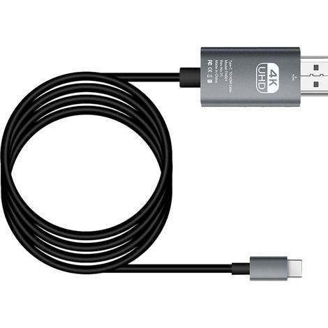 Câble adaptateur HDMI vers USB-C, adaptateur MHL pour écran 4K, avec Bluetooth 5.0, plug and play, compatible avec les smartphones, tablettes, ordinateurs portables et projecteurs.