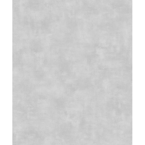 Papier peint uni effet toile lin gris clair (1/2)