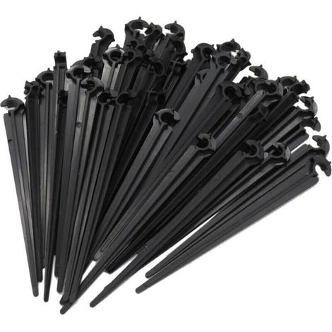 50-teiliges Gartenschlauch-Set zur Befestigung und Führung von Bewässerungsschläuchen im Boden, 4/7 mm Tropfbewässerungsschlauch für den Außenbereich zur Gartenbewässerung (1/4)